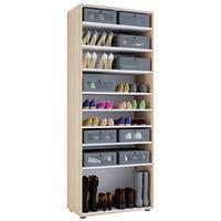 Schuhschrank Vandol Sonoma Eiche Dekor B: 71 cm - Sonoma Eiche, Design, Holzwerkstoff (71/180/37cm) - MID.YOU