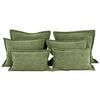 Zierkissenset Chenille Grün 6-Teilig - Grün, MODERN, Textil (70-50/60-25/10cm) - MID.YOU