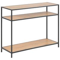 Konzolasztal Seaford 100/35cm - tölgyfa színű/fekete, Trend, faalapú anyag/fém (100/35/79cm) - MID.YOU