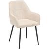 Armlehnstuhl Mira Webstoff Beige, B: 58 Cm - Beige/Schwarz, KONVENTIONELL, Textil/Metall (58/88/63cm) - MID.YOU