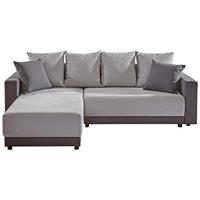 Ecksofa mit Schlaffunktion Time Hellgrau 178x248 cm - Dunkelgrau/Hellgrau, Design, Textil (178/248cm) - MID.YOU