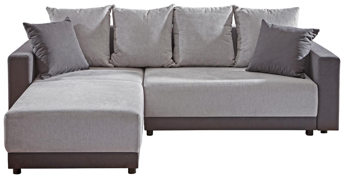 Ecksofa mit Schlaffunktion Time Hellgrau 178x248 cm - Dunkelgrau/Hellgrau, Design, Textil (178/248cm) - MID.YOU