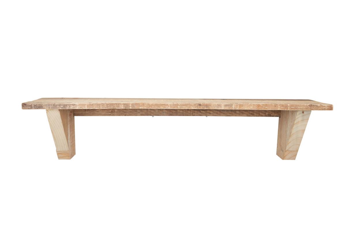 Wandboard Angus Hellbraun Massiv 100 cm - Hellbraun, Natur, Holz (100/20/22cm)