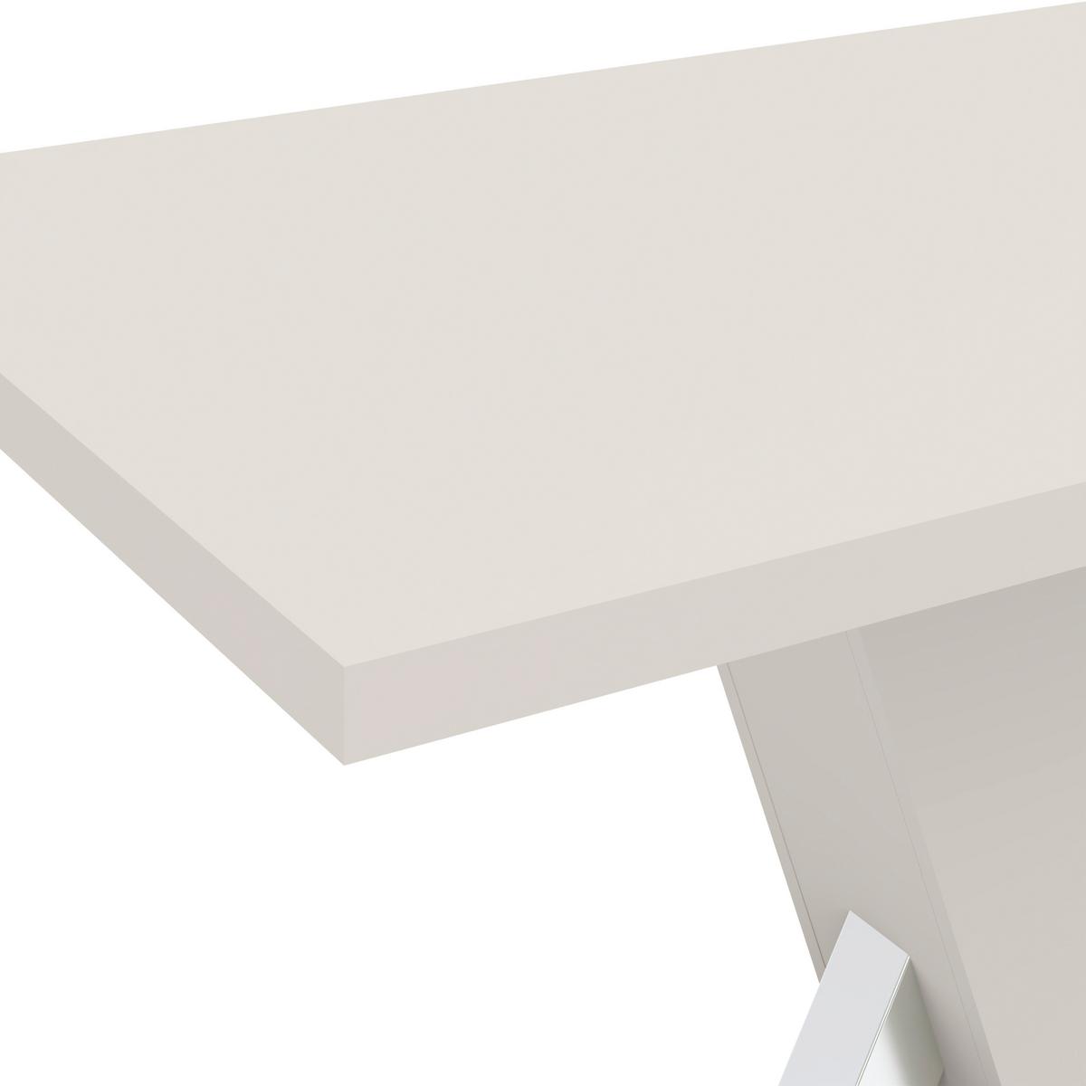 Esstisch Severin Kaschmir, B: 110cm - Kaschmir/Alufarben, Trend, Holzwerkstoff (110/76/80cm)
