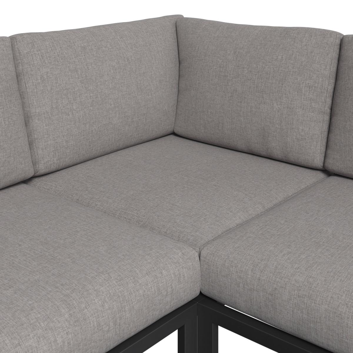 TERASOVÁ SEDACÍ SOUPRAVA WASHINGTON - šedá/přírodní barvy, Moderní, kov/textil (192/73/192cm) - Mömax