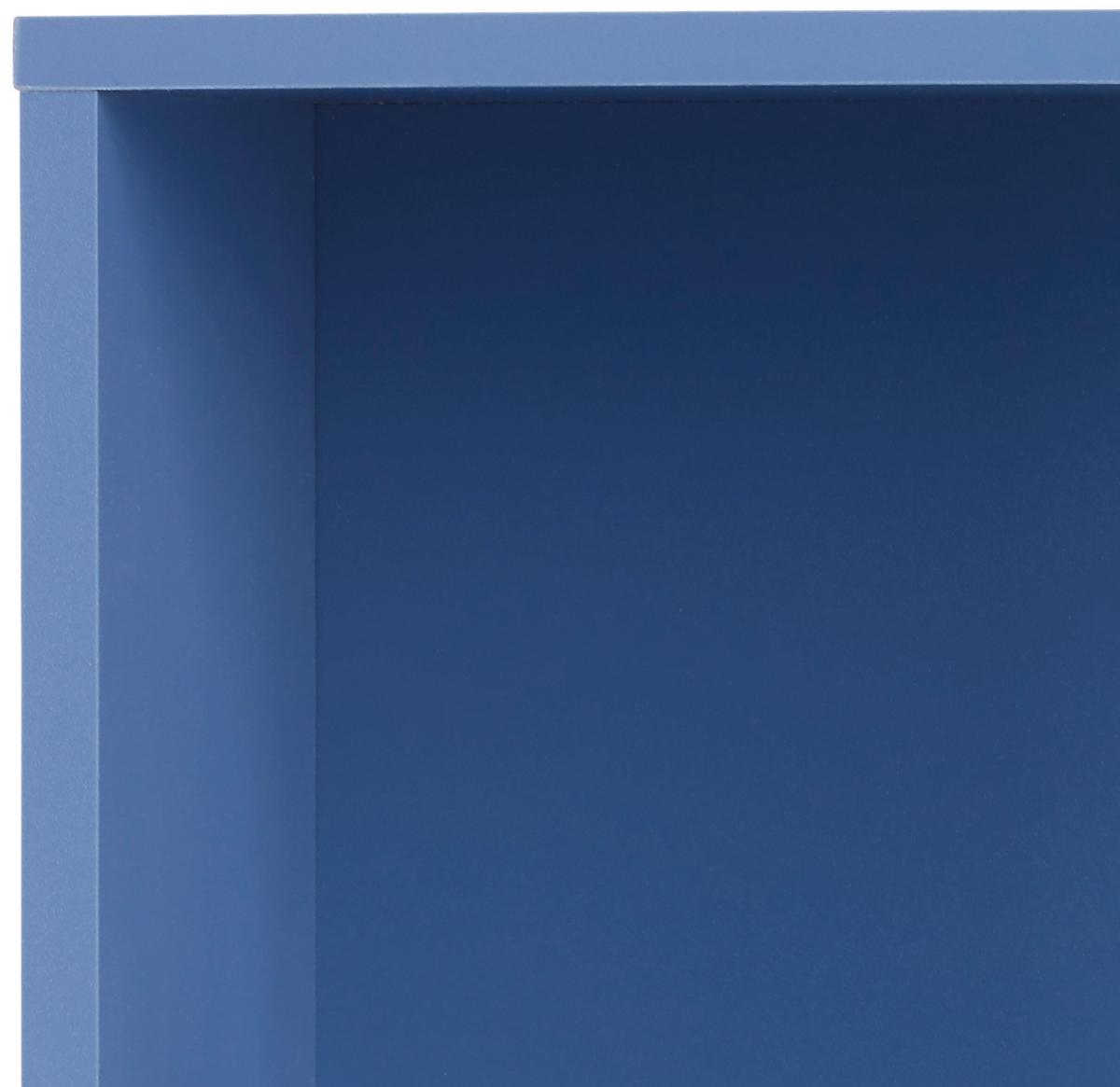 Polc Box - kék, Modern, faalapú anyag (46/46/25cm) - Ondega