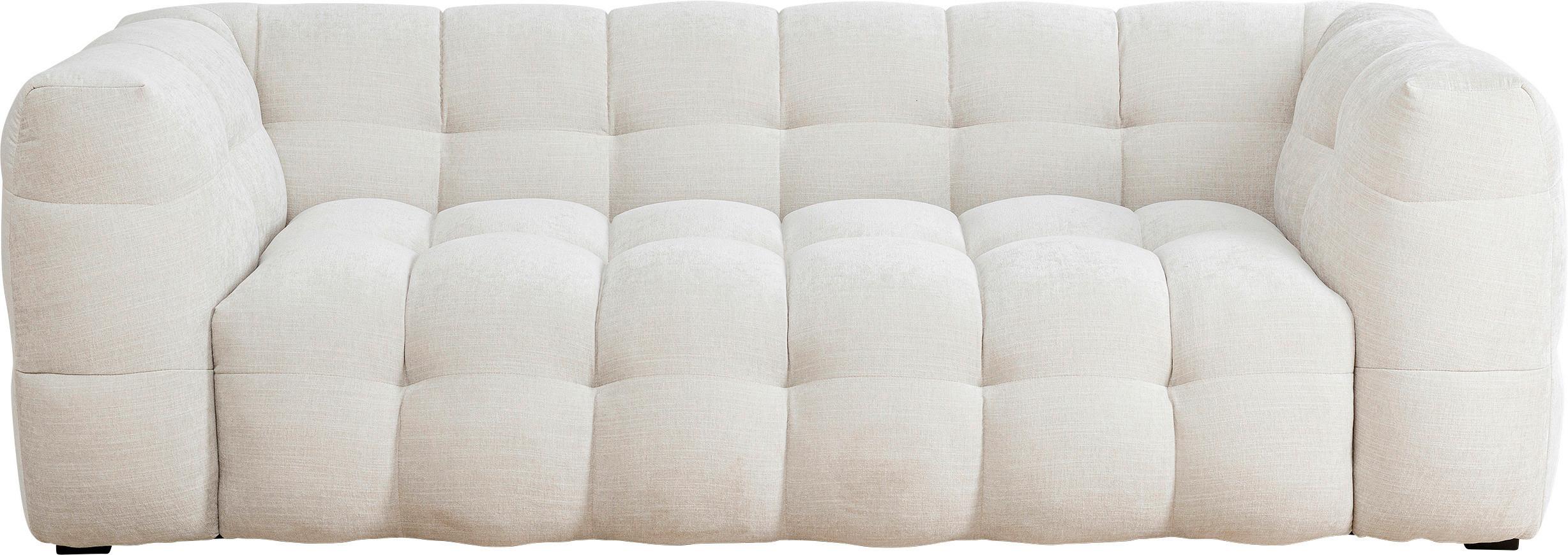 3-SITZER-SOFA Salamanca Weiß B: 240 cm - Schwarz/Weiß, Design, Textil (240/70/107cm) - Kare-Design