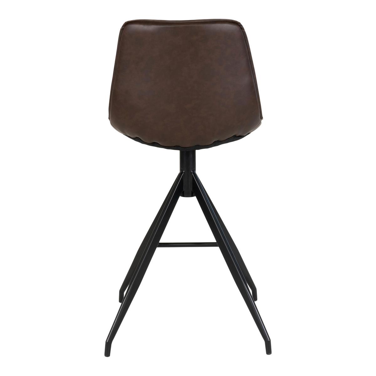 Barhocker-Set Monaco Braun B: 44 cm - Schwarz/Braun, MODERN, Textil/Metall (44/96/51cm) - MID.YOU
