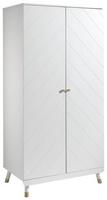 Drehtürenschrank in Weiß