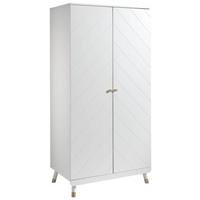 Skříň s otočnými dveřmi BILLY bílá - bílá/barvy zlata, Moderní, kompozitní dřevo/plast (100/200/59cm) - MID.YOU