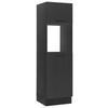 Skrinka na vstavané spotrebiče TURIN - čierna, Modern, kov/kompozitné drevo (60/211/57cm)