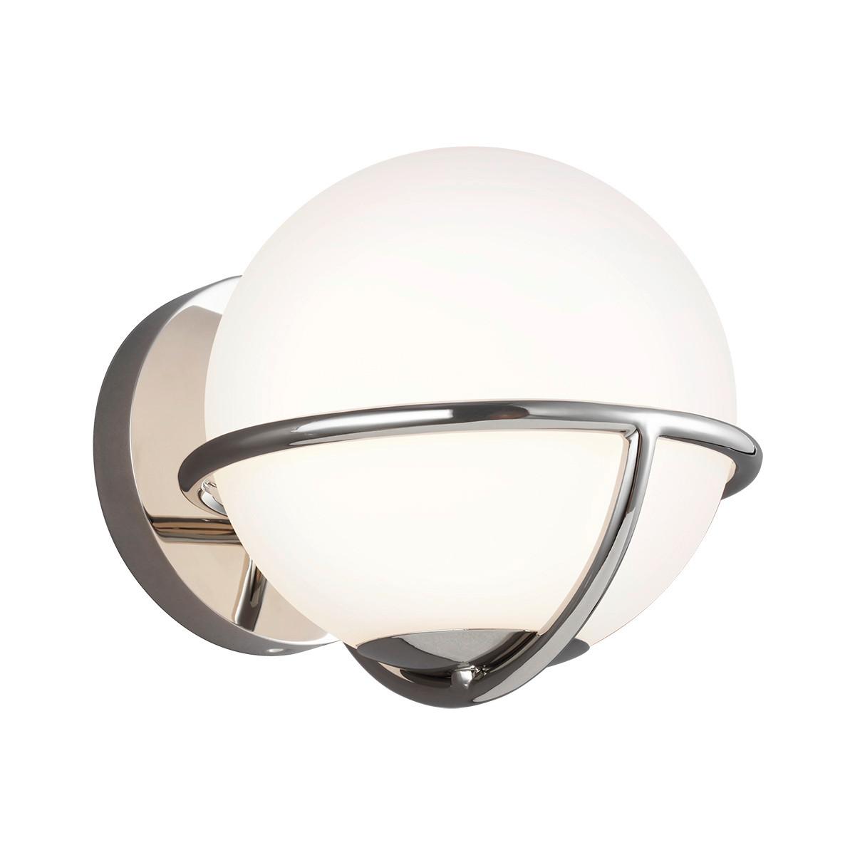 WANDLEUCHTE FE-APOLLO1-PN - Nickelfarben, Basics, Glas/Metall (18,1/17,1/21cm) - Elstead Lighting