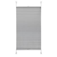 Plissee Solid Crash Silber B: 40 Cm, Ohne Bohren/verspannt - Silberfarben, Basics, Kunststoff/Textil (40/130cm)