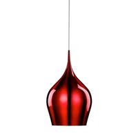 Pendelleuchte Vibrant H: 160 Cm 1-Flammig, Höhenverstellbar - Weinrot, Design, Metall (26/160cm)