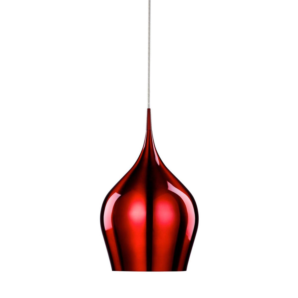 Pendelleuchte Vibrant H: 160 Cm 1-Flammig, Höhenverstellbar - Weinrot, Design, Metall (26/160cm)
