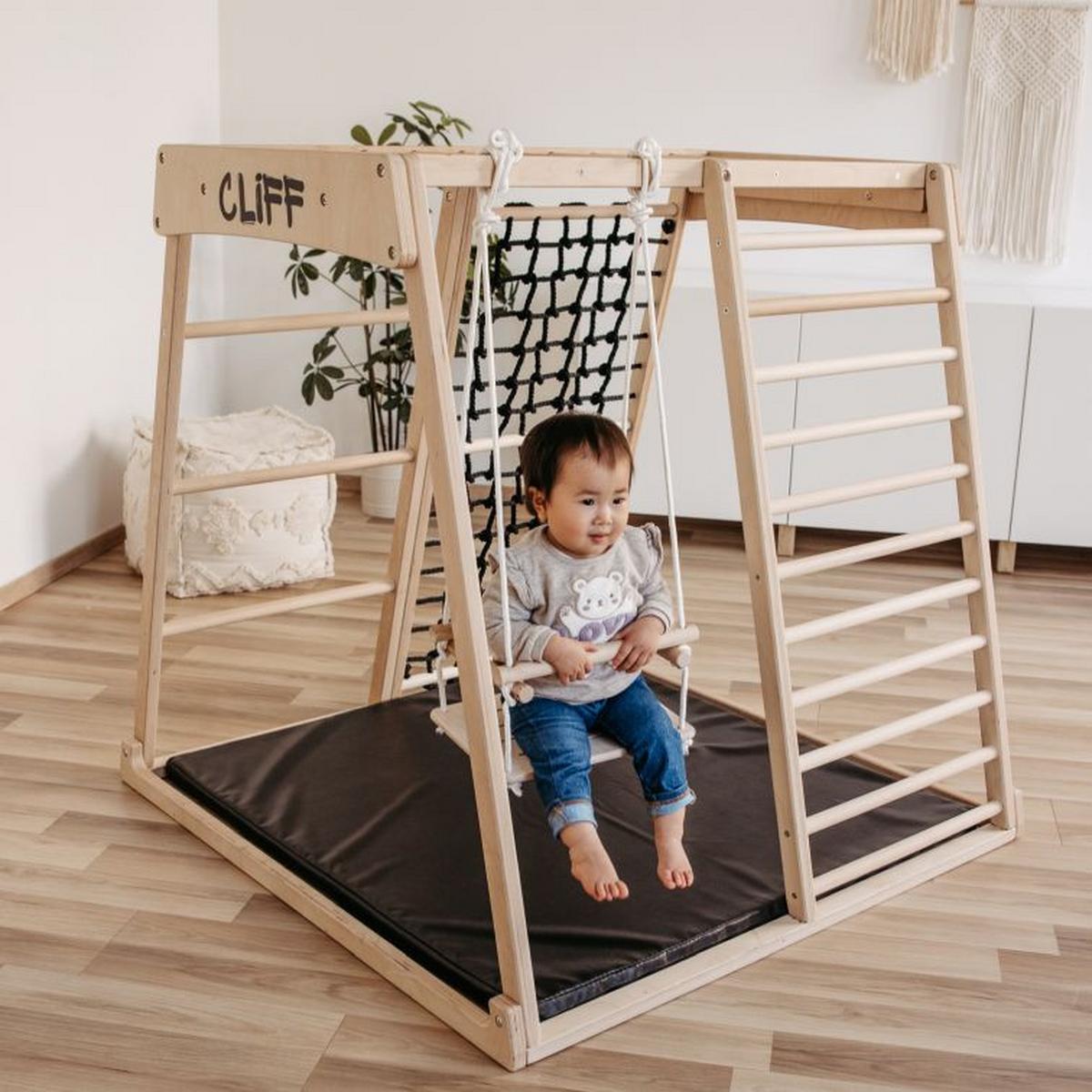 Babyschaukel natur 30x30 cm - Birkefarben, Basics, Holz (30/30/30cm) - CLIFF