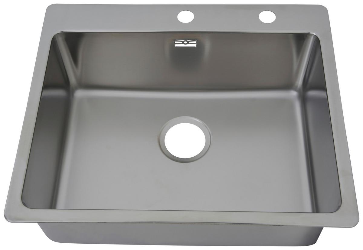 Spüle Respekta Inox Edelstahl Bxt: 60x50 cm - Edelstahlfarben, Trend, Metall (60/22,8/50cm) - Respekta