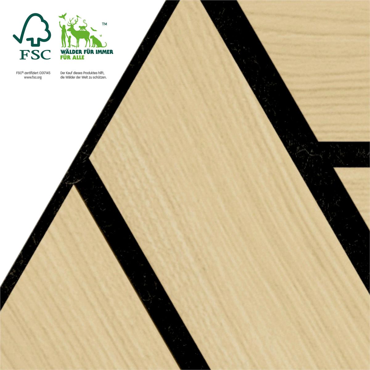 Akustikpaneel Sonido Single Hexagon - Hellbraun/Eichefarben, Basics, Holzwerkstoff/Kunststoff (30/26/1.8cm) - Novel