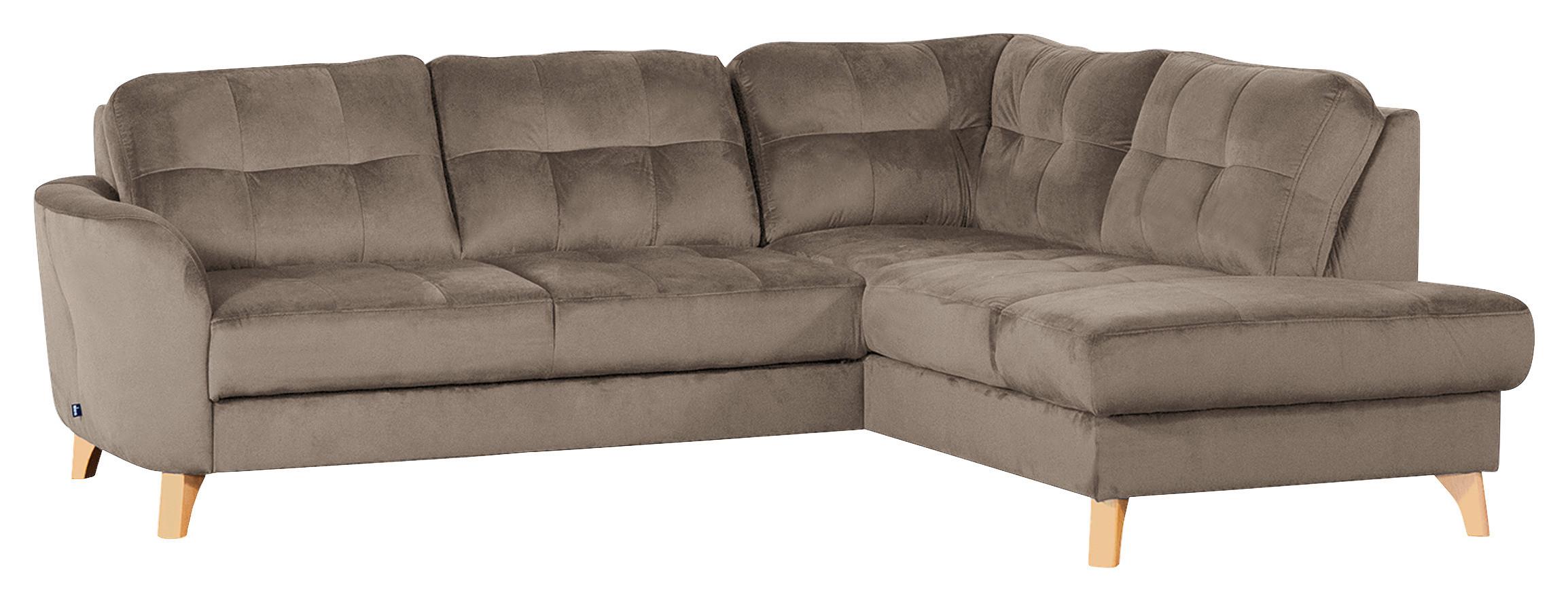 Ecksofa Nordic, Beige S: 236x190 cm - Beige/Buchefarben, Design, Textil (236/190cm) - Livetastic