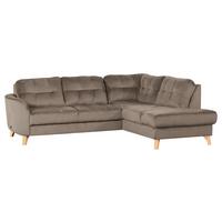 Ecksofa Nordic, Beige S: 236x190 cm - Beige/Buchefarben, Design, Textil (236/190cm) - Livetastic