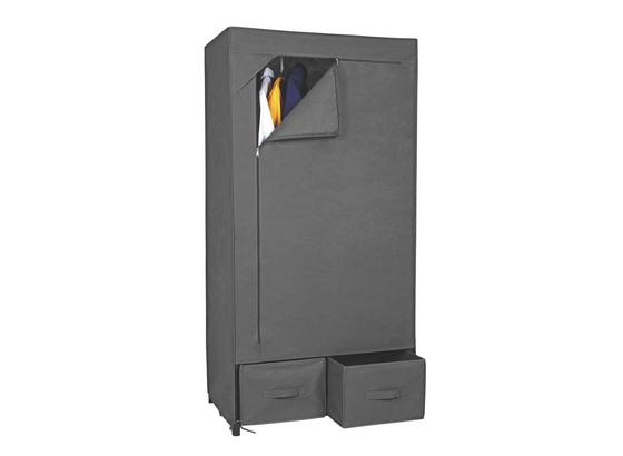 Stoffschrank Ritsch-Ratsch - Dunkelgrau, MODERN, Textil/Metall (80/160/50cm) Stoffschrank Ritsch-Ratsch - Dunkelgrau, MODERN, Textil/Metall (80/160/50cm)