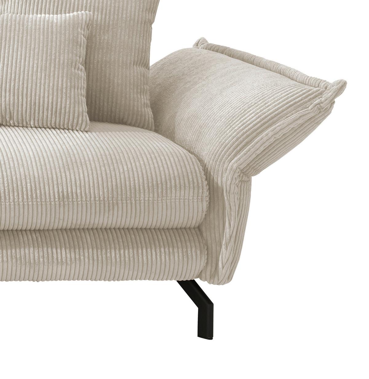 Ecksofa Lava Beige S: 180/255 Cm - Beige/Schwarz, MODERN, Textil (180/255cm) - Livetastic