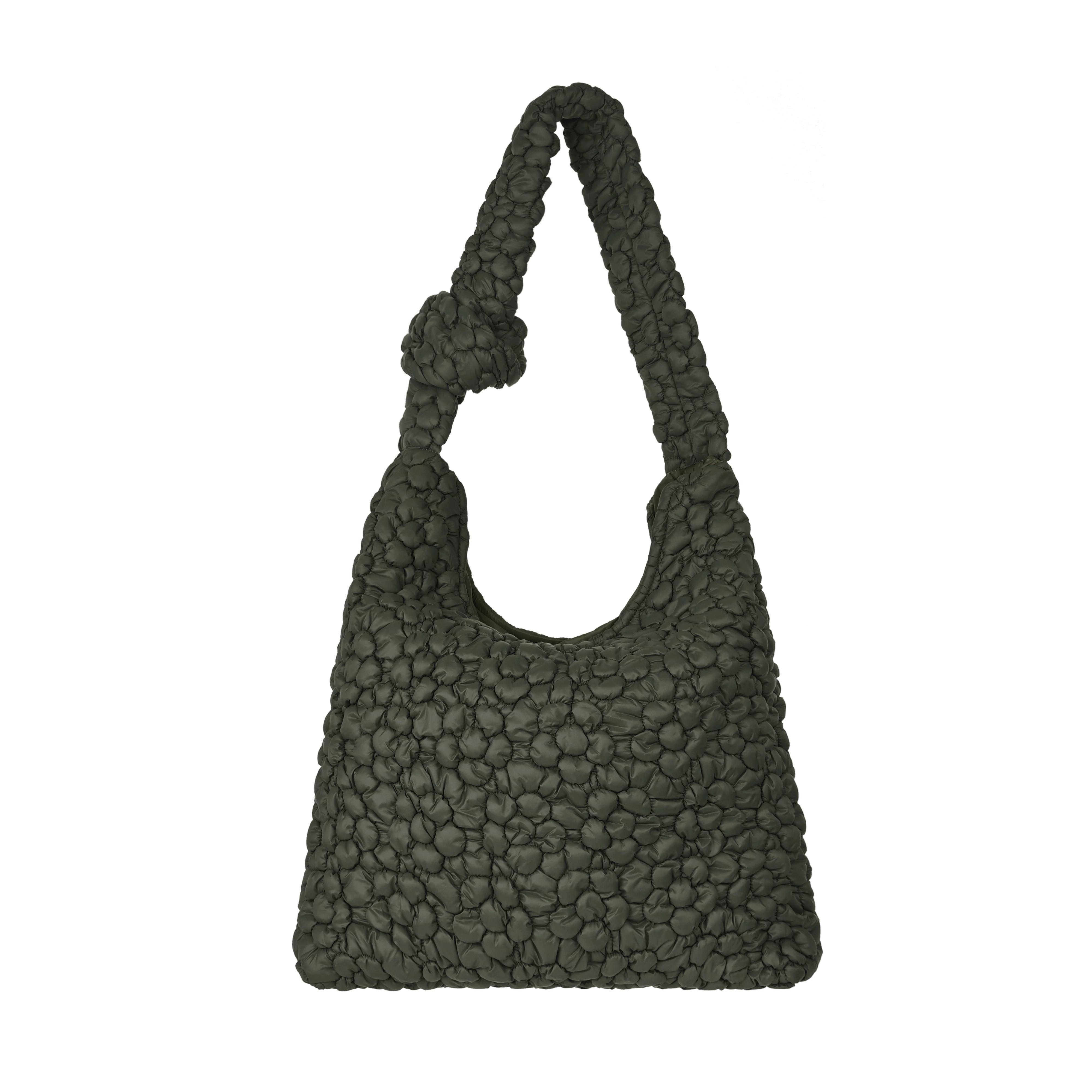 Schultertasche Renate - Dunkelgrün, KONVENTIONELL, Textil (45/84cm) - Luca Bessoni