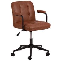 Drehstuhl Cosmo Braun/ Schwarz/cognac Bis 110 Kg - Cognac/Schwarz, KONVENTIONELL, Textil/Metall (57/77,5/59cm) - MID.YOU
