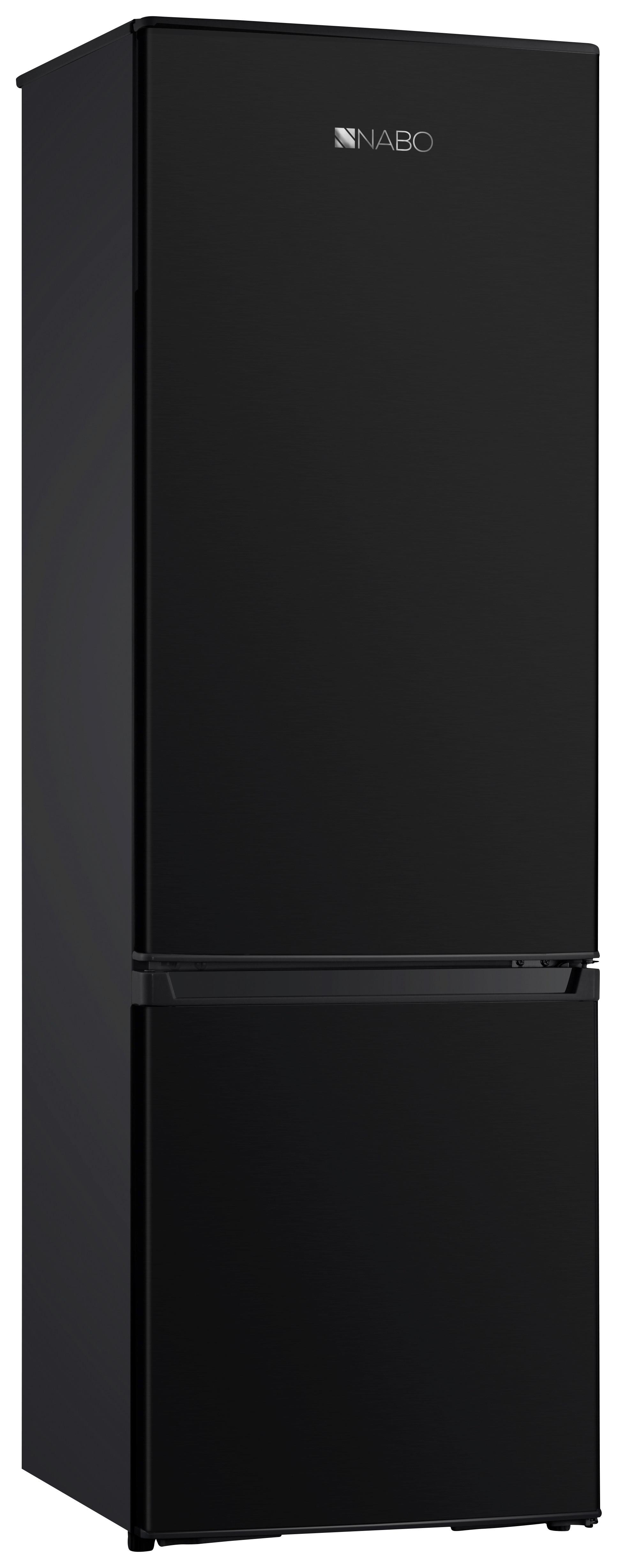 Kühl-Gefrierkombination Kgk 2526 Schwarz 191 + 71 L - Edelstahlfarben/Schwarz, Basics, Glas/Kunststoff (55/180/56cm) - Nabo
