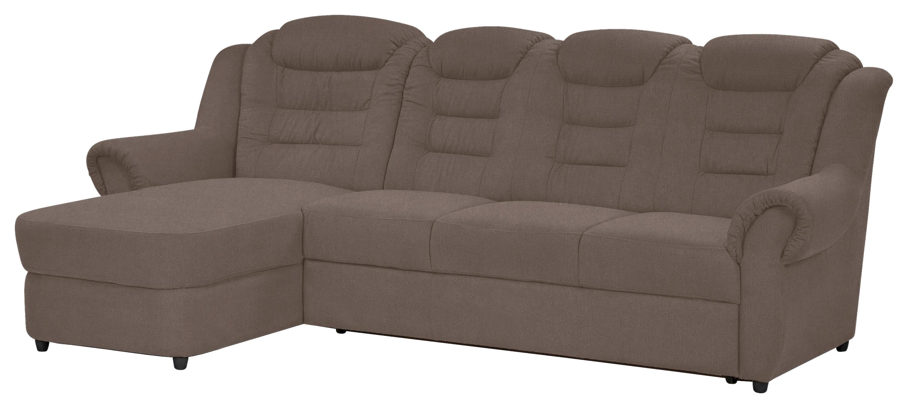 Ecksofa Boston Taupe Chenille - Taupe/Schwarz, KONVENTIONELL, Textil (165/262cm) - Livetastic