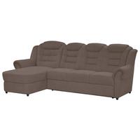 Ecksofa Boston Taupe Chenille - Taupe/Schwarz, KONVENTIONELL, Textil (165/262cm) - Livetastic