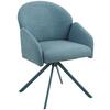 Armlehnstuhl Holly Drehbar Webstoff Blau, B: 56,5 Cm - Petrol, MODERN, Textil/Metall (56,5/61/84cm)