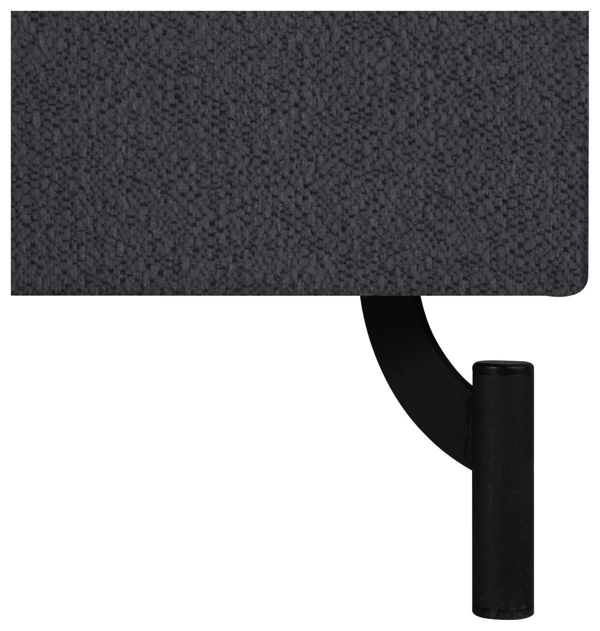 Boxspringbett mit Topper 160x200 cm  Linz, Schwarz - Schwarz, MODERN, Textil (160/200cm) - MID.YOU