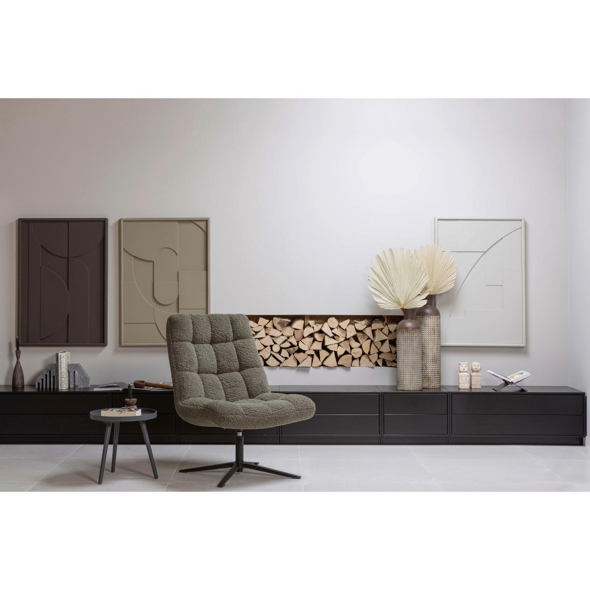 Sessel Job Dunkelgrün B: 70 Cm - Dunkelgrün/Schwarz, Design, Textil (70/101/85cm) - Livetastic