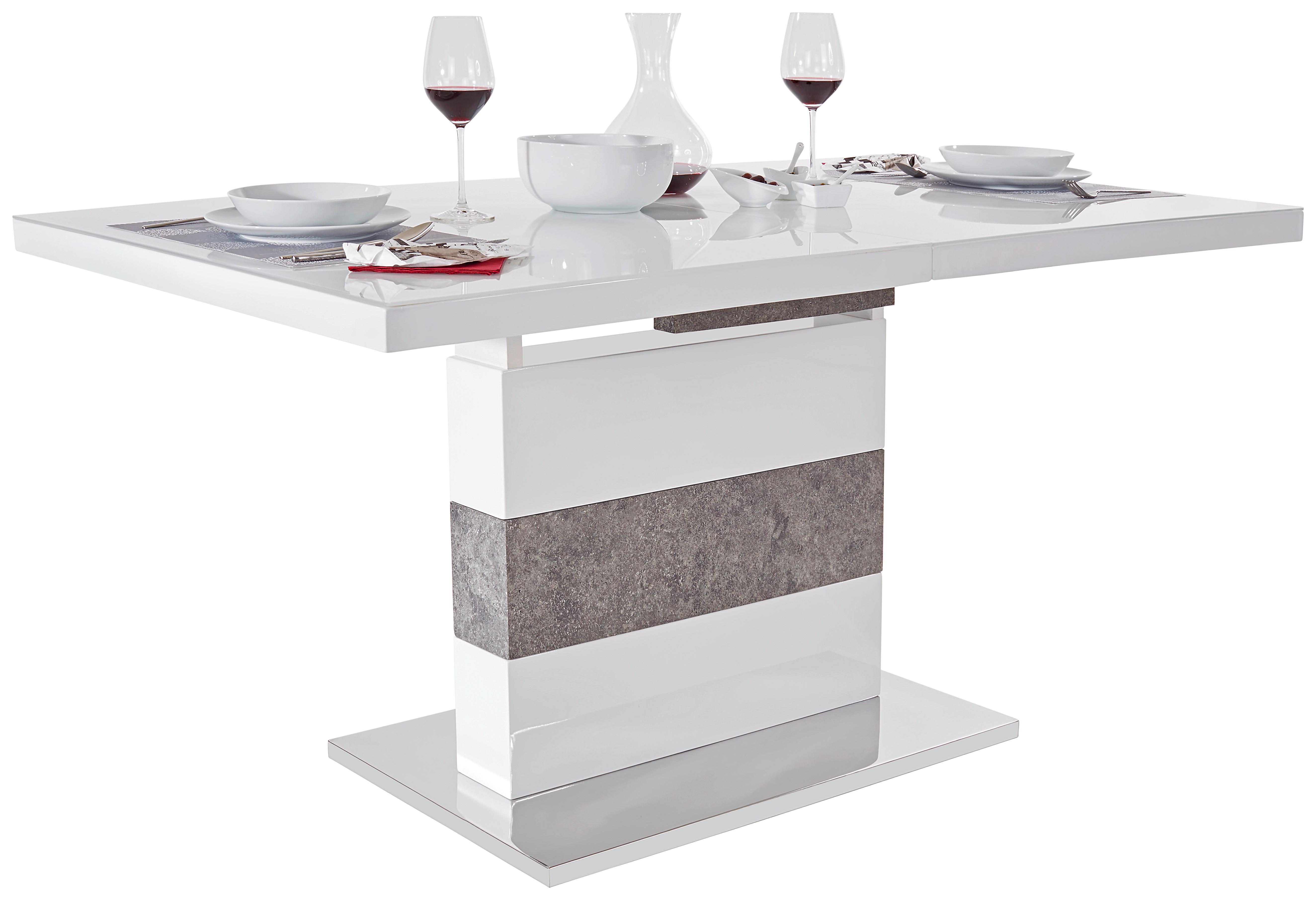 Výsuvný Stôl Ralf Ii 160 Az - sivá/biela, Moderný, kov/kompozitné drevo (160-200/76/90cm) - Luca Bessoni