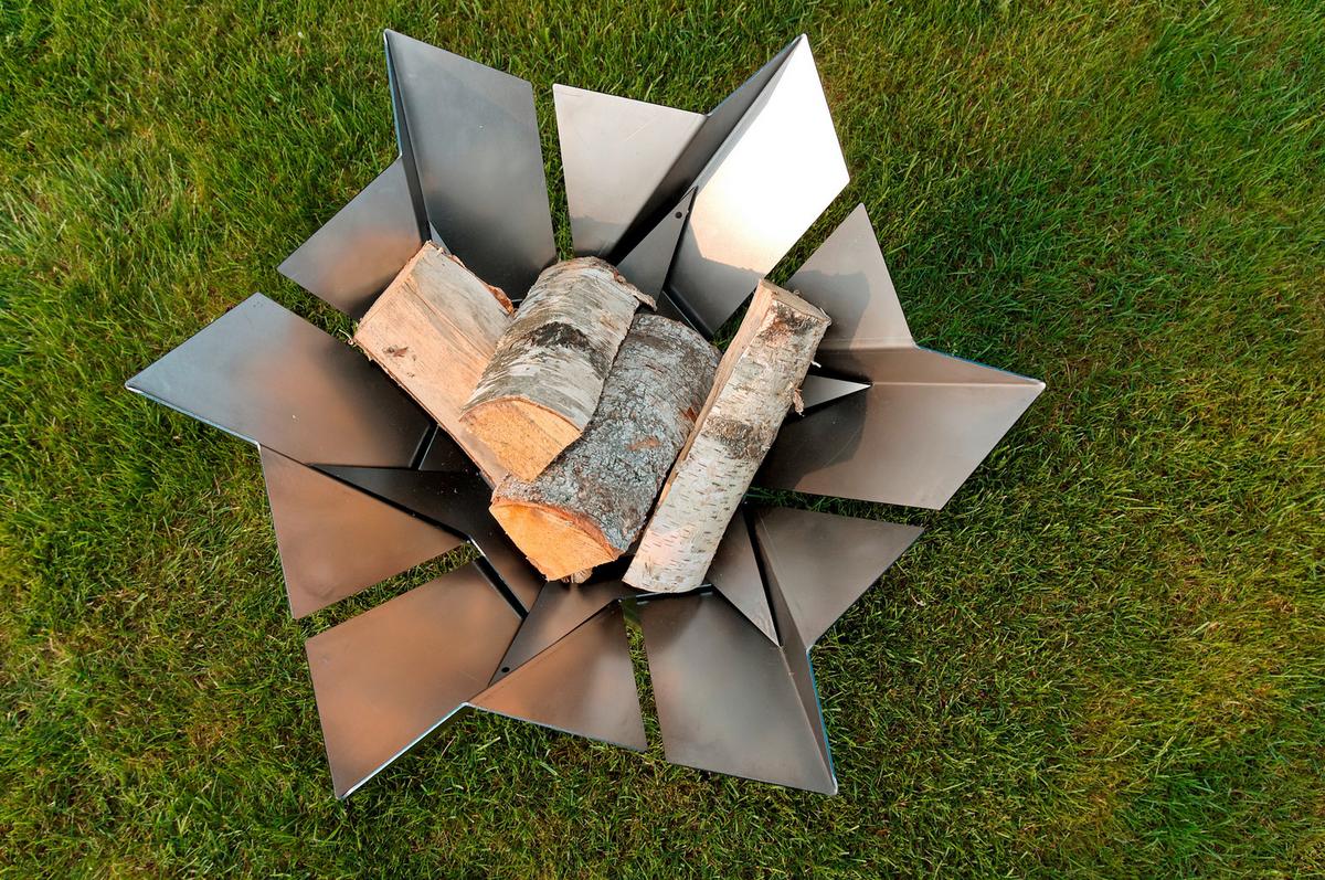 Feuerkorb Phoenix L - Rostfarben, Basics, Metall (45,5/45,5/34,5cm)