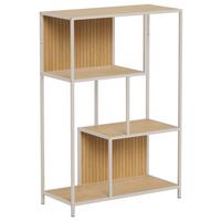 REGÁL SEAFORD - sivá/farba duba, Modern, kov/kompozitné drevo (77/114/35cm) - Xora