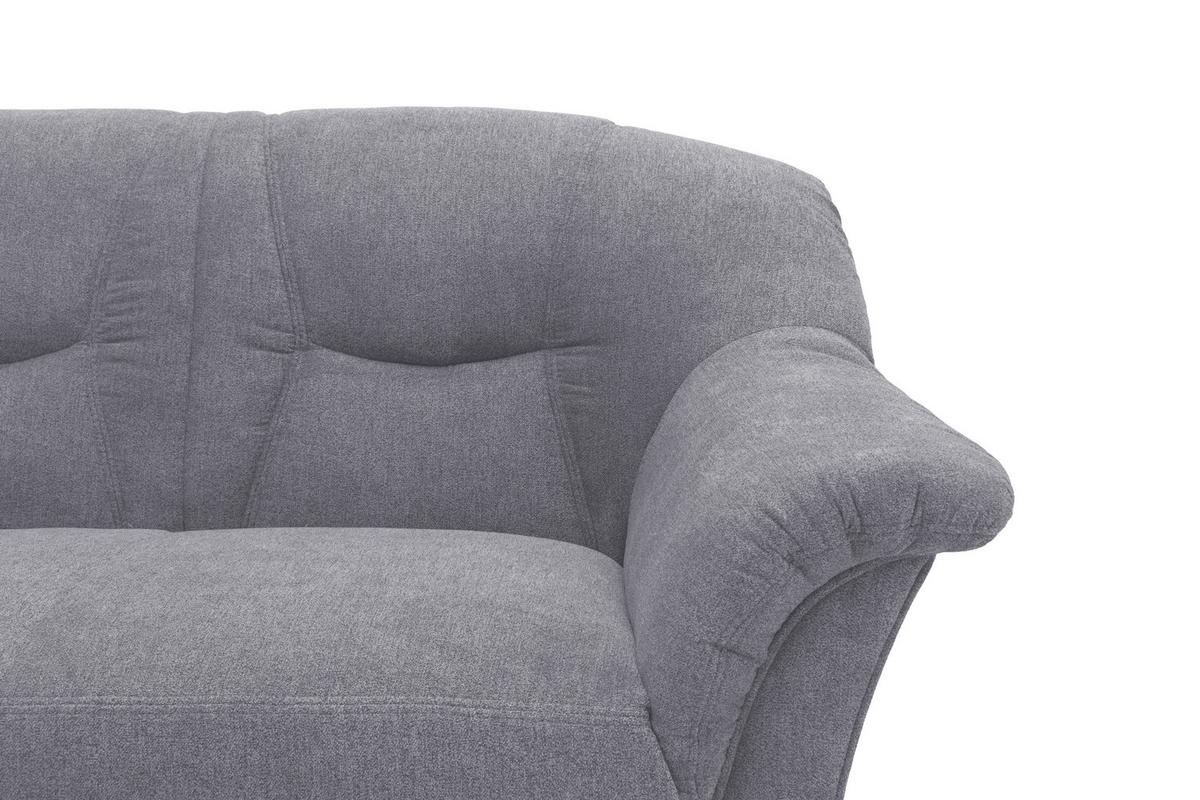 Ecksofa Sarafina Dunkelgrau S: 146x232 cm - Dunkelgrau/Schwarz, KONVENTIONELL, Textil (146/232cm) - MID.YOU