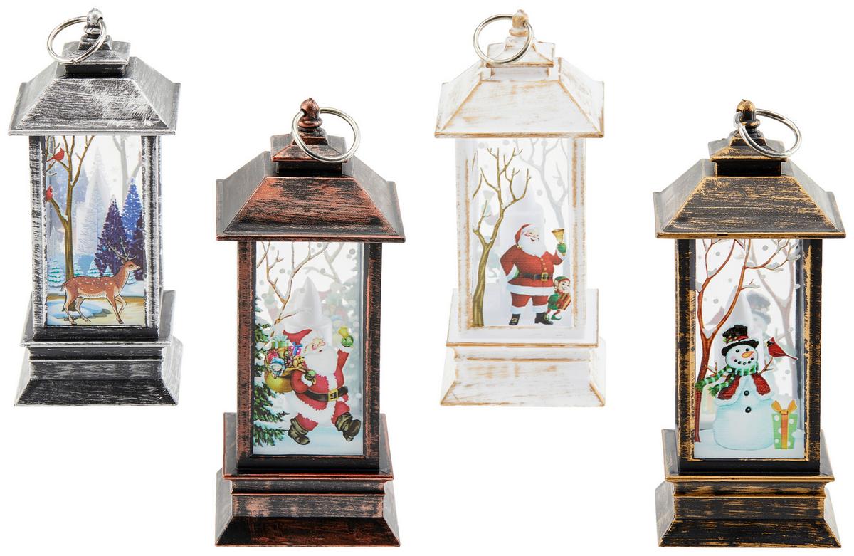 LED-Laterne Ax5304230 - Silberfarben/Goldfarben, Basics, Kunststoff (5,2/5,2/13cm)