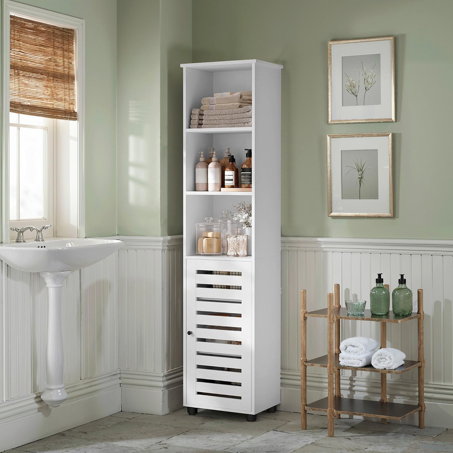 Midischrank Bathroom Cabinet - Schwarz/Weiß, MODERN, Holzwerkstoff (40/167/30cm) - MID.YOU