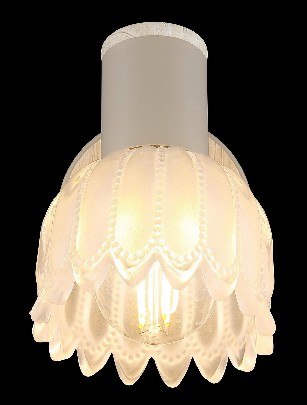 Strahler Exkl. E14, 40w - Sandfarben, KONVENTIONELL, Glas/Metall (9/12cm) - Globo