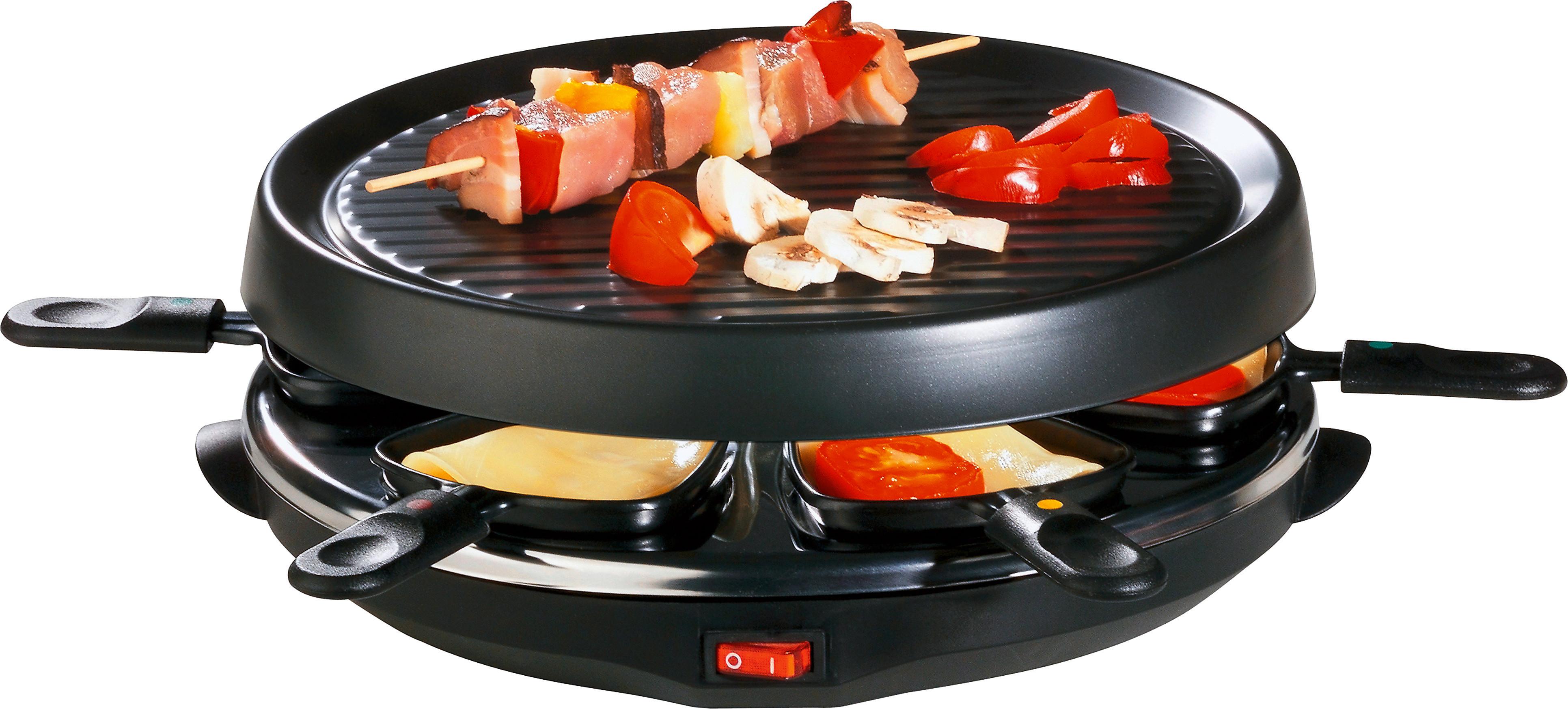 Raclette PK-R 066 mit 6 Grillpfännchen - Schwarz, KONVENTIONELL, Kunststoff/Metall (36.5/13/32.5cm) - Silva Homeline