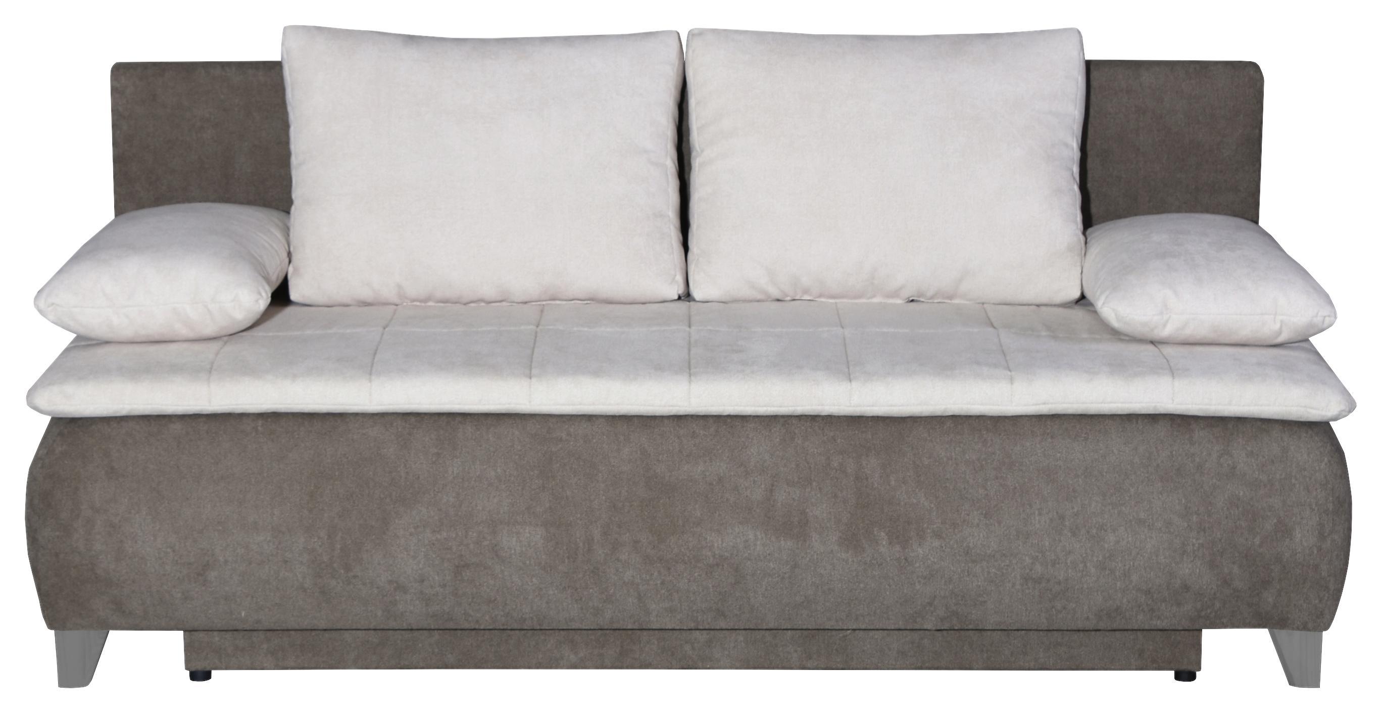 Kanapé Alicante-2 - Barna, romantikus/Landhaus (210/85/95cm)