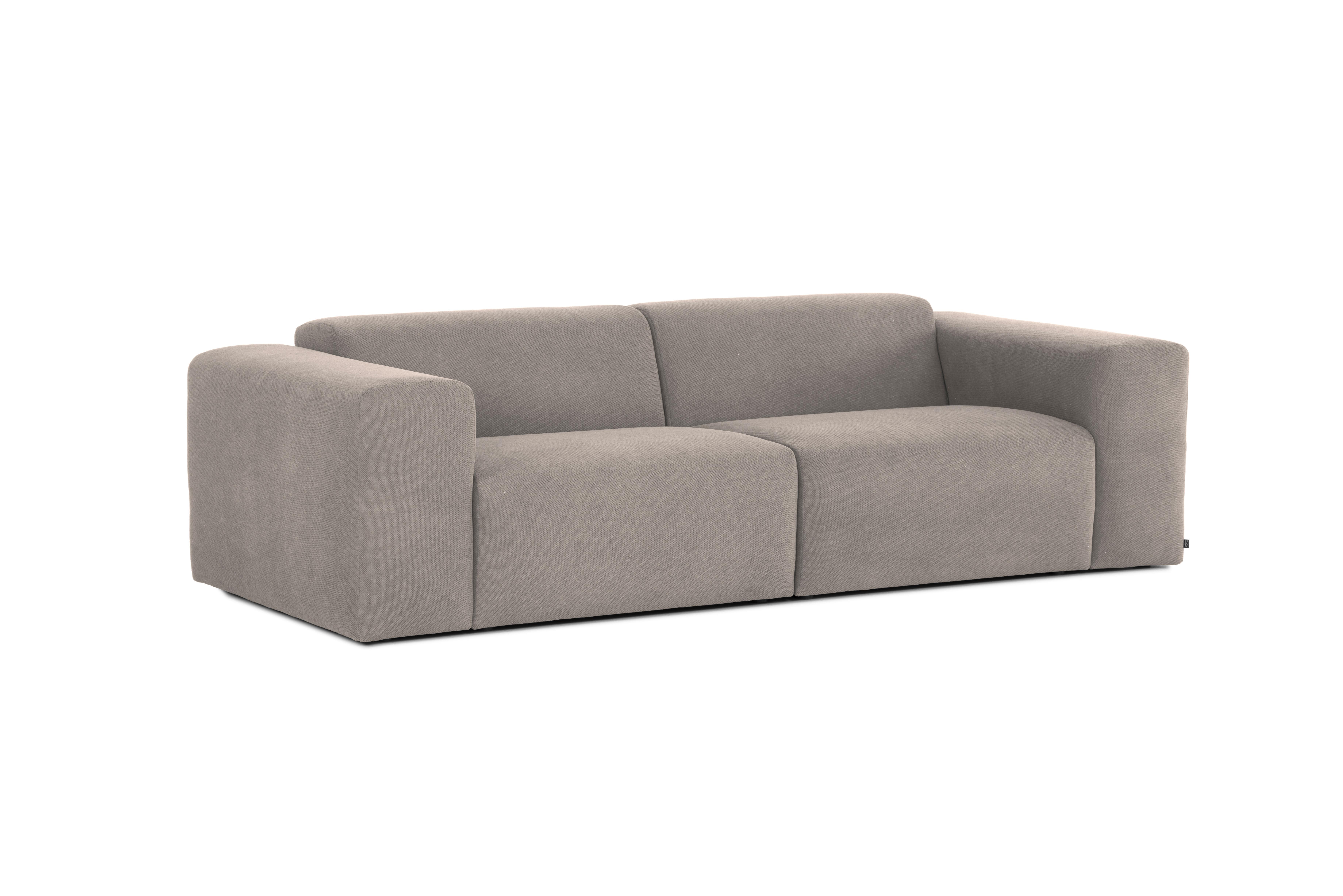 3-Sitzer-Sofa Manne Grau B: 266 cm - Schwarz/Grau, Design, Textil (266/76/116cm) - MID.YOU