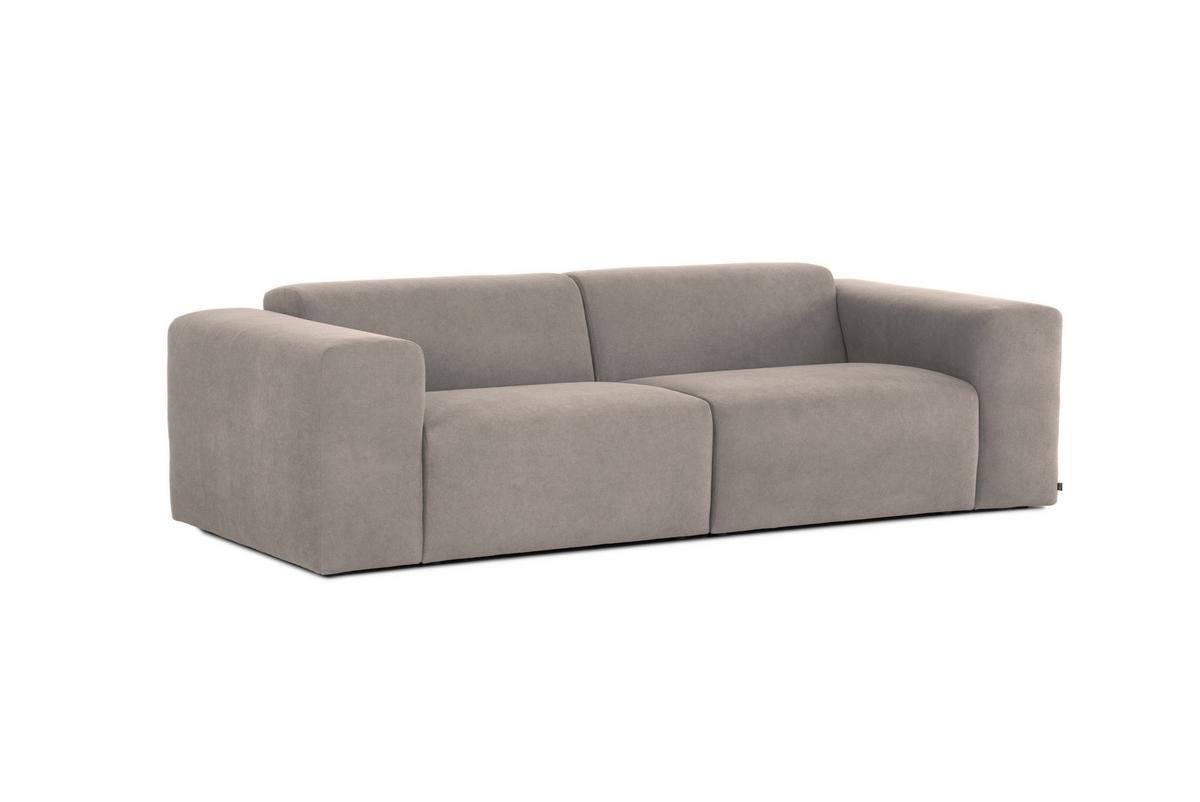 3-Sitzer-Sofa Manne Grau B: 266 cm - Schwarz/Grau, Design, Textil (266/76/116cm) - MID.YOU