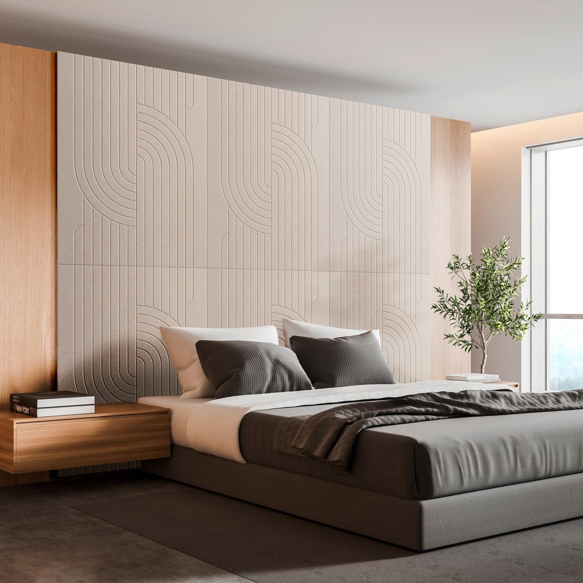 Akustický panel MARLA - béžová, textil (120/90cm) - Mömax
