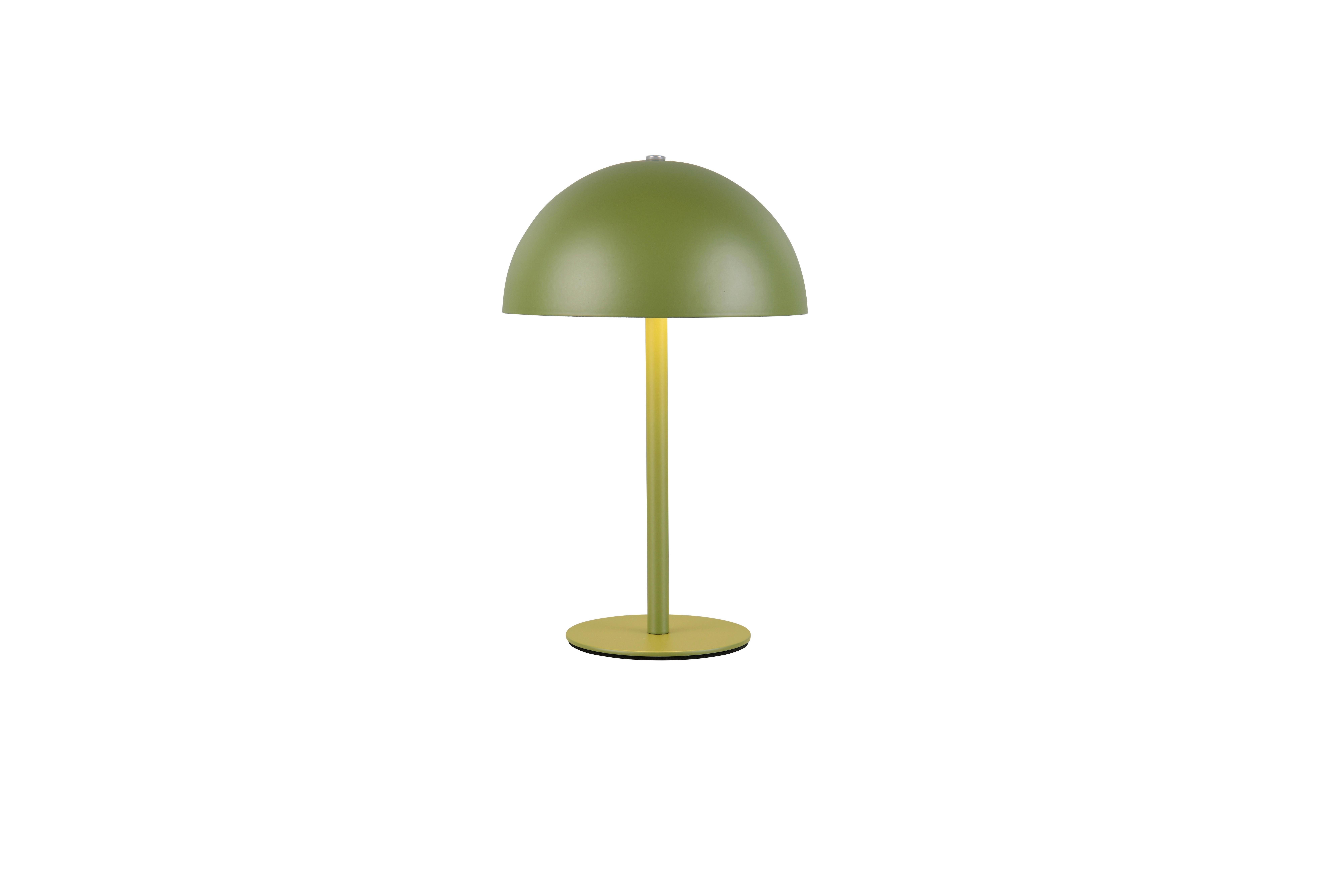 Akku-Tischleuchte Munoz Grün D: 13 cm - Grün, Trend, Metall (13/21cm)