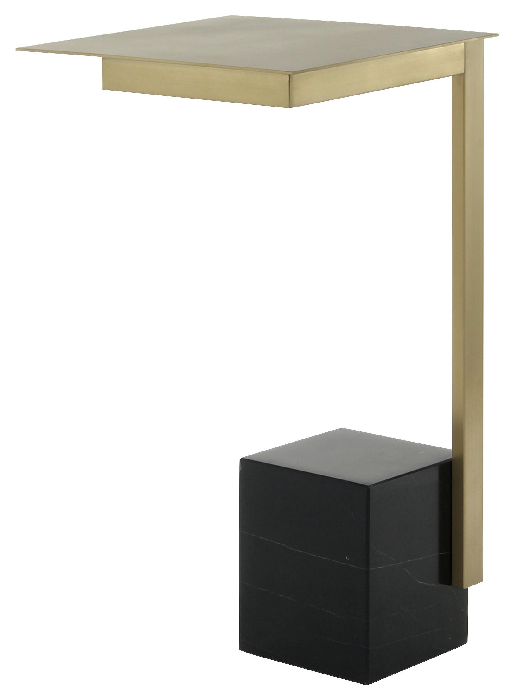 PRÍRUČNÝ STOLÍK ROCIO - Design, kameň/sklo (30/30/56cm) - MID.YOU