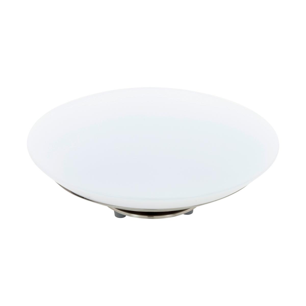 Led-tischlampe Frattina Weiß/nickelfarben Farbwechsler - Weiß/Nickelfarben, KONVENTIONELL, Kunststoff/Metall (29/11,5cm) - Eglo