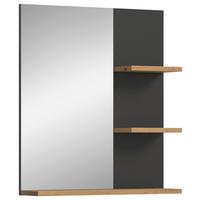 Spiegel Canu Eiche Artisan Dekor Dunkelgrau - Dunkelgrau/Eiche Artisan, MODERN, Glas/Holzwerkstoff (63/73/16cm) - MID.YOU